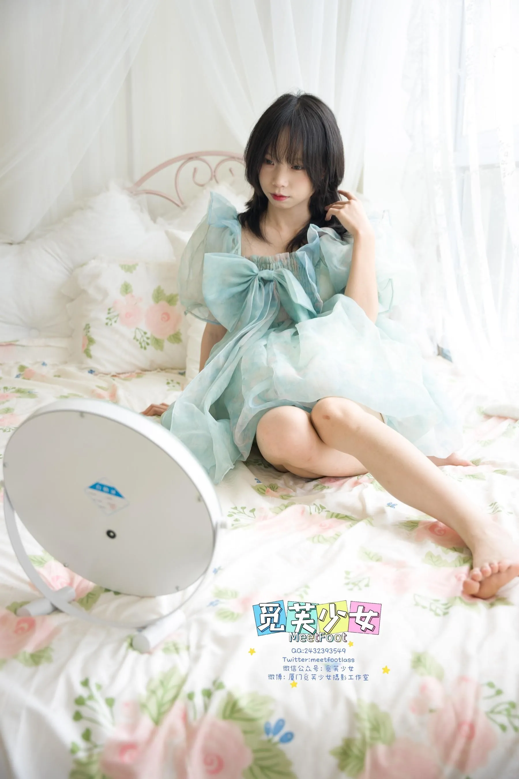 觅芙少女 NO.033 小婉-一袭蓝色纱裙构筑今晚浪漫的梦境-PIC [249P]插图2
